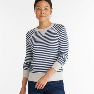 L.L. Bean Women's Organic Cotton Slub Sweater, Crewneck Stripe